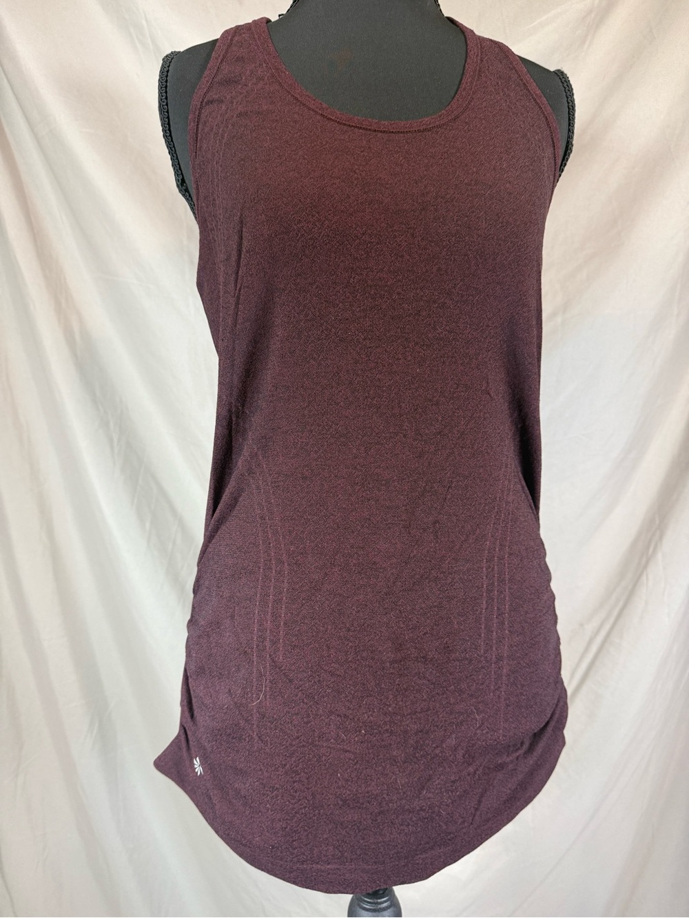 Athleta Ruched Racerback Active Tank Burgundy- Size Small